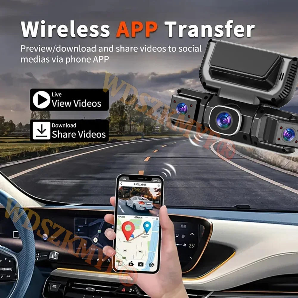 360 Degrees 4Camera Front Left Right Rear View camera WIFI 1080P Video Recorder Car DVR Dash Cam 4 Way add 24H Hardware Kit