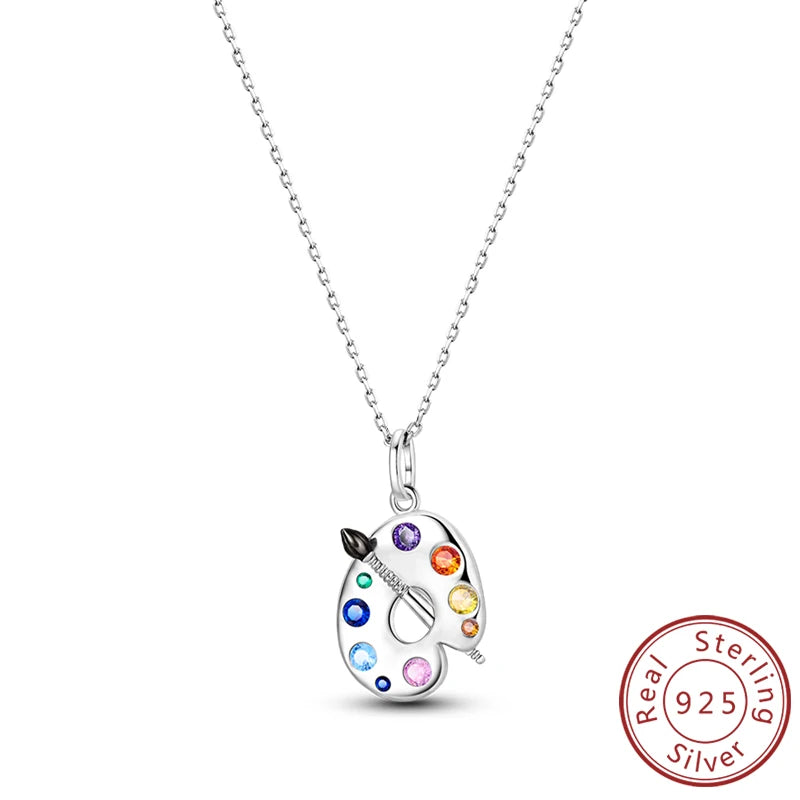 Necklace 925 Sterling Silver Butterfly Love Heart Bear Classic Simple Adjustable Necklace For Women Girl Fashion Jewelry Gifts