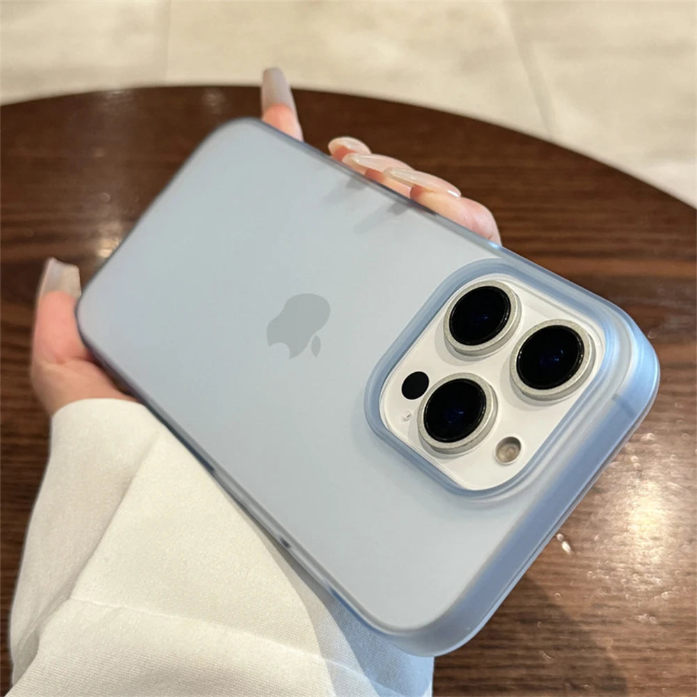 Soft Matte Candy Transparent Phone Case For iPhone 18 17 16 15 14 Pro Max Plus 13 12 11 XR XsMaxShockproof Silicone Bumper Cover
