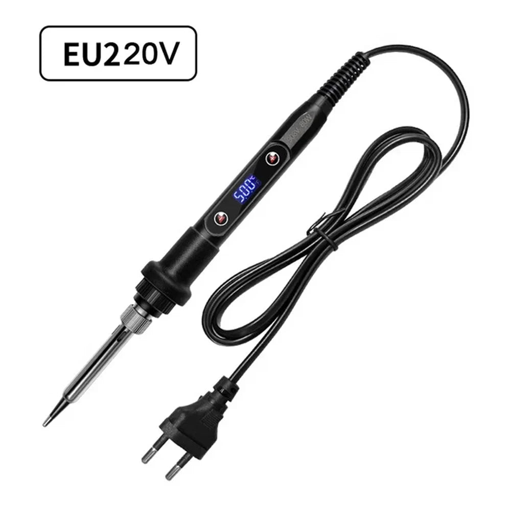 New Electric Soldering Iron 60W Adjustable Temperature Replaceable Soldering Iron Head Soldering Iron Pen Welding Kit