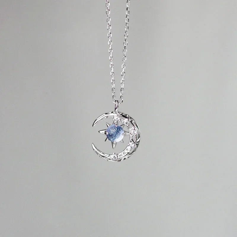 Star Moon Pendant Necklaces for Women Simple Clavicle Chain Fashion Jewelry Accessories