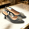 Pointed-Toe Slingback Heels – Six Colors