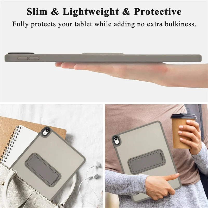 For IPad 5th 6th 9.7" 7th 8th 9th 10.2" Air 4 Air 5 Air 11 A16 11th 2025 Pro11 10th IPad Mini 4 5 6 7 PC+TPU Stand Cover Case