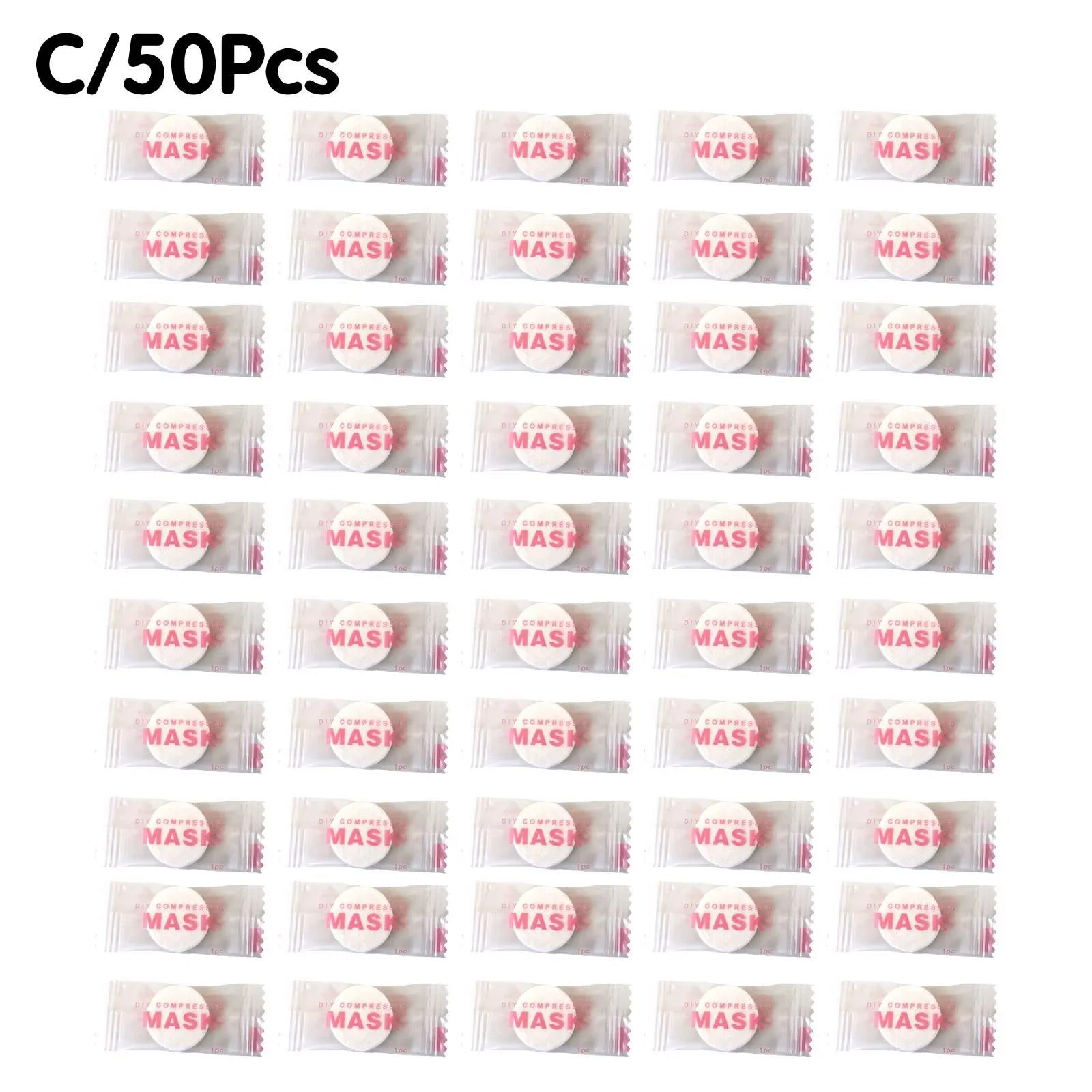100/50pcs Disposable Compressed Facial Mask Portable Travel Non-woven Face Mask Skin Care Cotton Wrapped Masks Paper