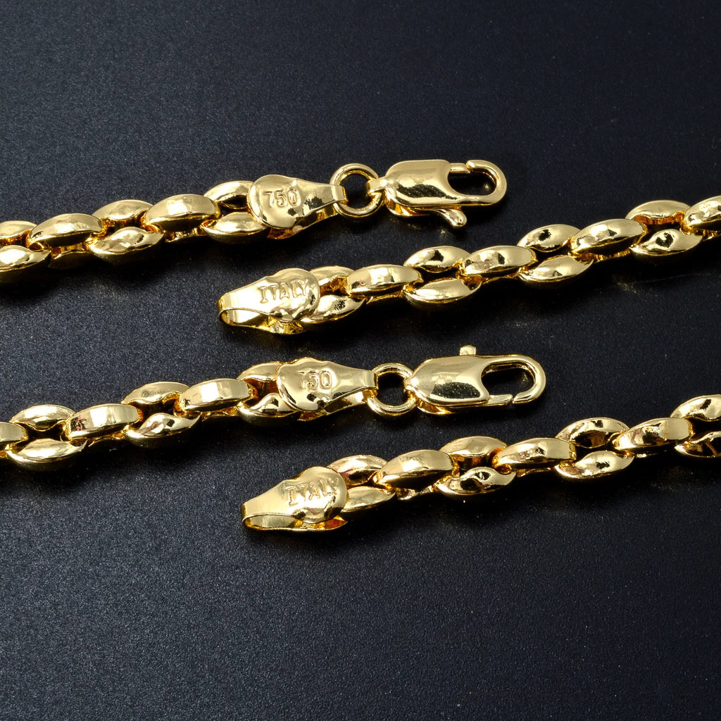 Dubai 18k Gold-plated Women's Necklace Irregularly Interwoven 0.2 Inch Wide Hip-hop Punk Party Wedding Accessory Gifts