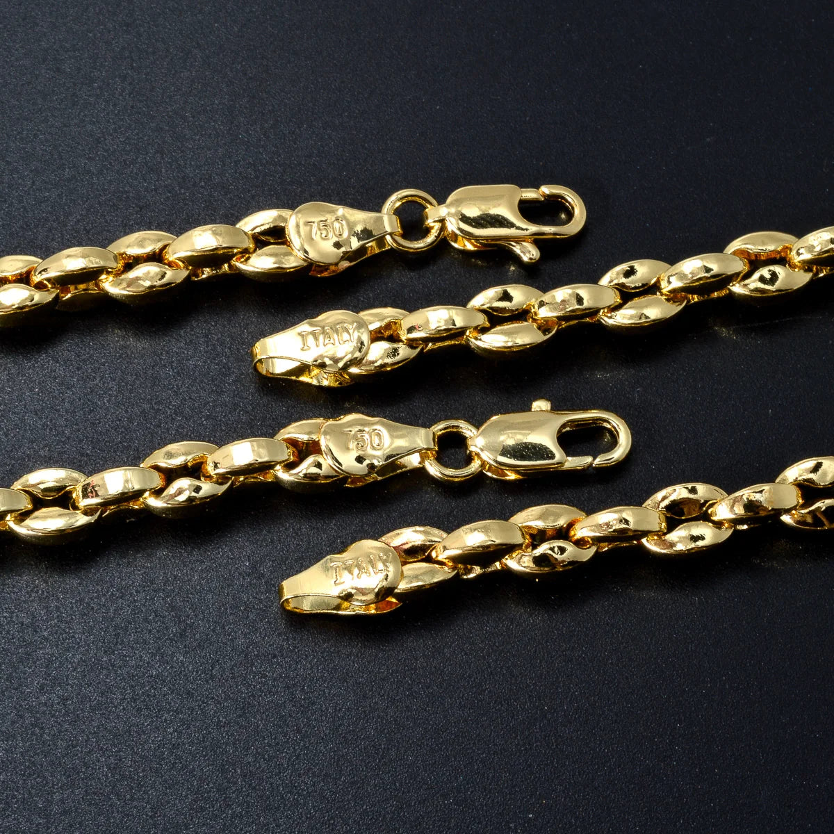Dubai 18k Gold-plated Women's Necklace Irregularly Interwoven 0.2 Inch Wide Hip-hop Punk Party Wedding Accessory Gifts