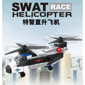 MOC Police Patrol Car Helicopter City Traffic Bus Assembly Model DIY Building Blocks Classic Creative Puzzle Toys Boy Gifts