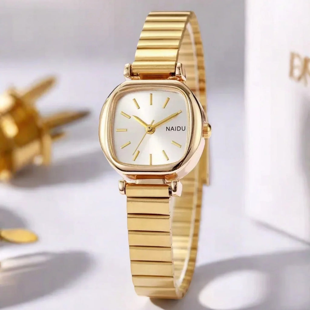 Women's Stainless Steel Strap, Artistic and Versatile Retro Quartz Watch
