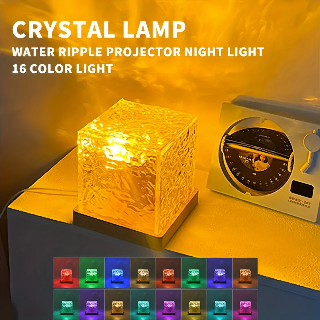 LED Water Ripples Lamp Galaxy Projector Night Light with Remote Control USB Powered A Mood Light Perfect for Home Room Decor