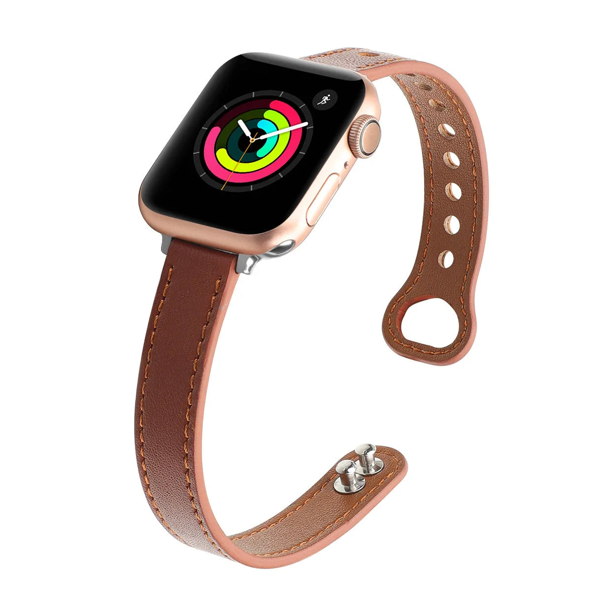 Thin Leather Strap for Apple Watch Band 10 9 8 46mm 42mm 41mm 44mm 45mm 38/40mm Women Watchband Bracelet Belt iWatch 7 SE 6 5 4