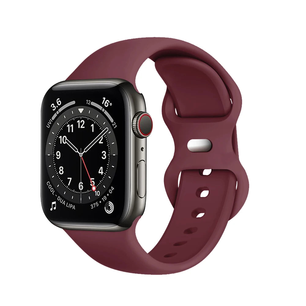 Silicone Strap for Apple Watch Band Ultra 49mm 45/44/42mm Watchbands 41/40mm iwatch Rubber Sport Bracelet on iWatch Series 76543