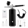 Rechargeable Wireless Airbrush Kit with Compressor Paint Spray Gun for Makeup Nail Art Cake Hair Dye Barber Face Beauty