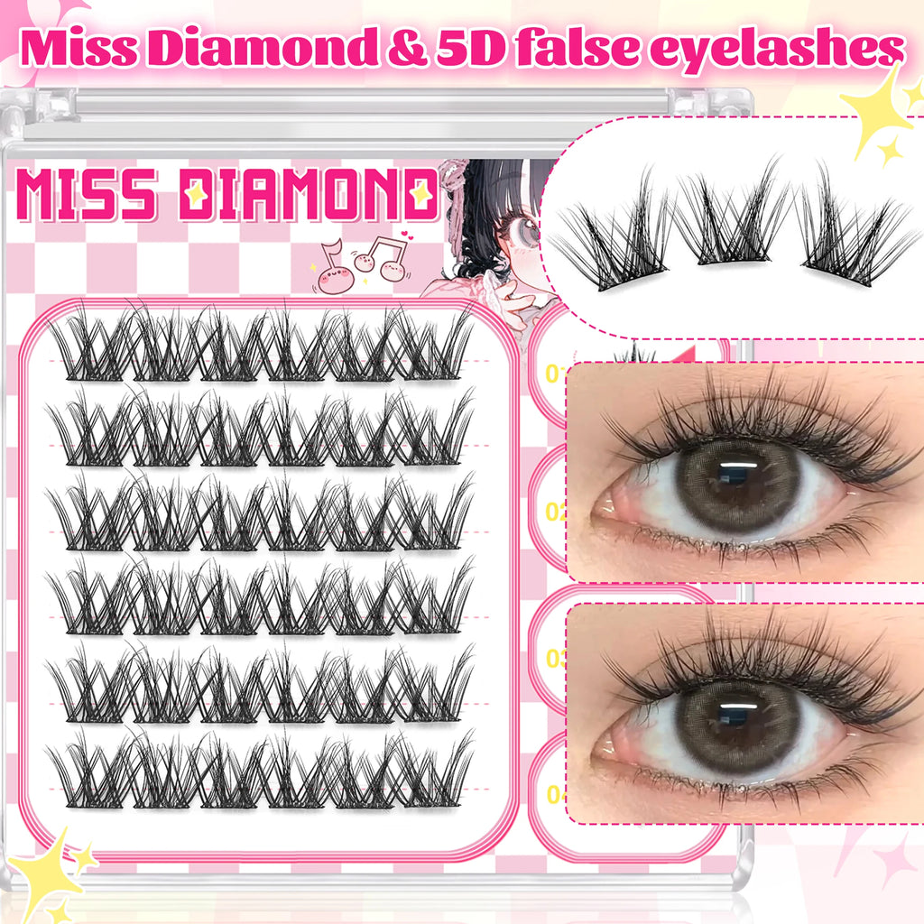 Glue Free False Eyelash, Natural Style False Eyelash, Reusable, Suitable for Beginners, ACE & Lazy Trilogy Style