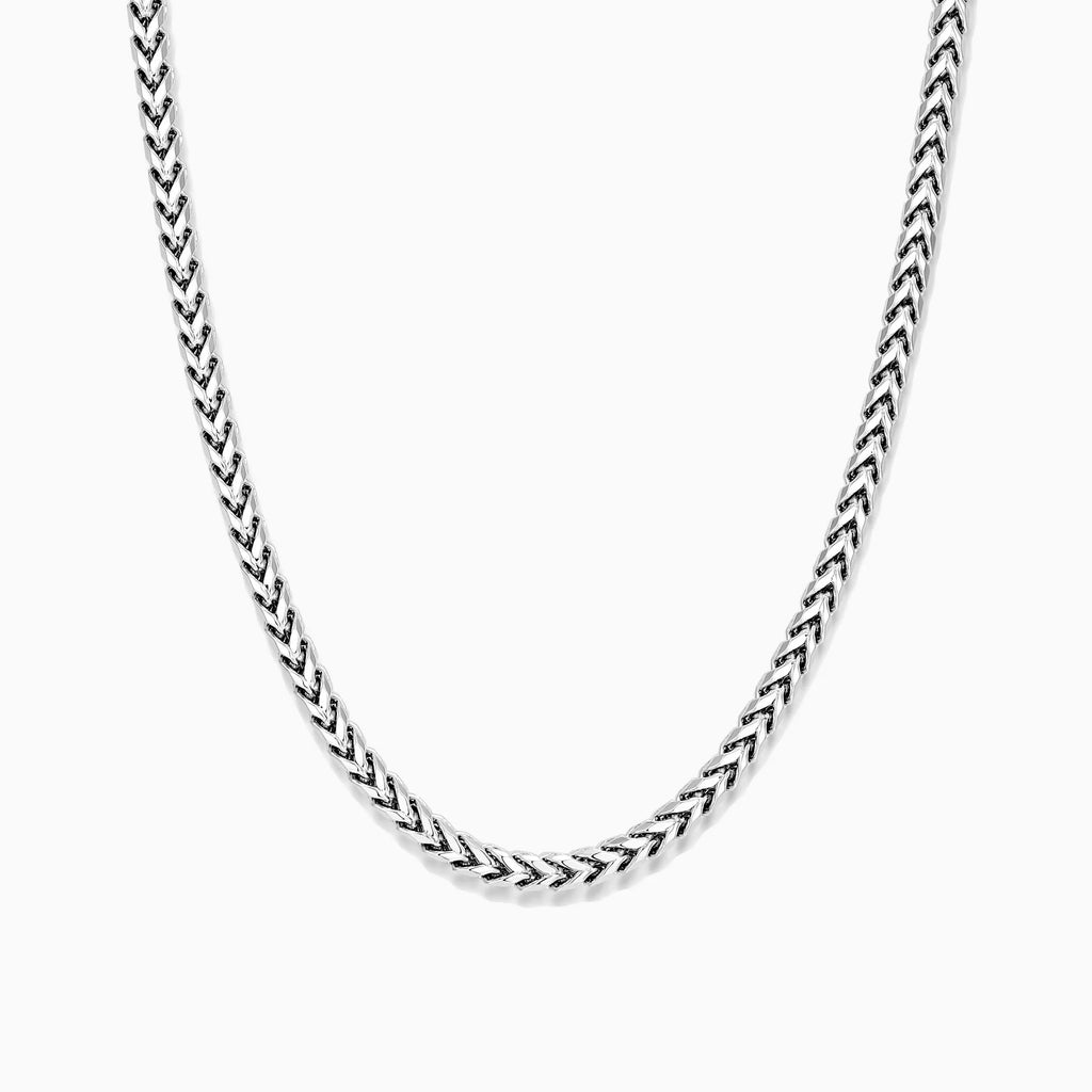 Men's Stainless Steel Franco Link Chain Necklace Minimalist Hip Hop Style Solid Franco Chain Necklace Gift for Boyfriend