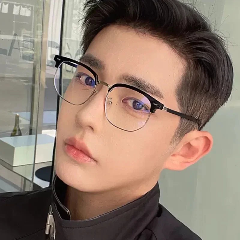 Anti Radiation Eye Glasses for Women Men Replaceable Lens Simple Square Anti Blue Ray Fashion Eyeglasses