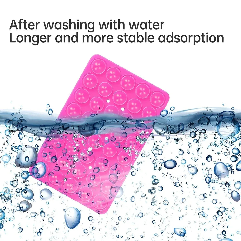 Double Side Silicone Suction Pad for Mobile Phone Fixture Suction Cup Adhesive Silicone Rubber Sucker Pad for Fixed Pad