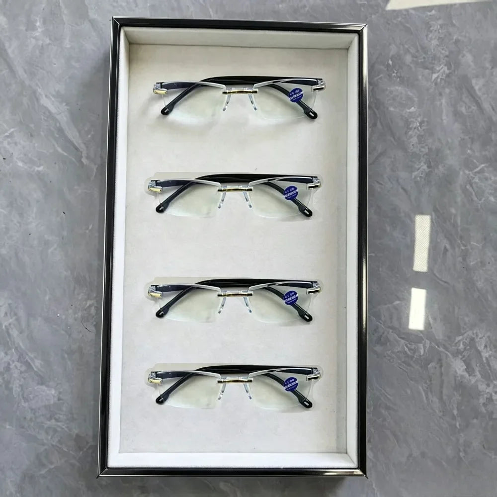 8 Pairs of Reading Glasses, Unisex Ultra-light Reading Glasses, with 1 Suede Storage Bag and Glasses Cloth, Suitable for Home, Office and Car, Recommended As Christmas and Halloween Gifts, Random Colors