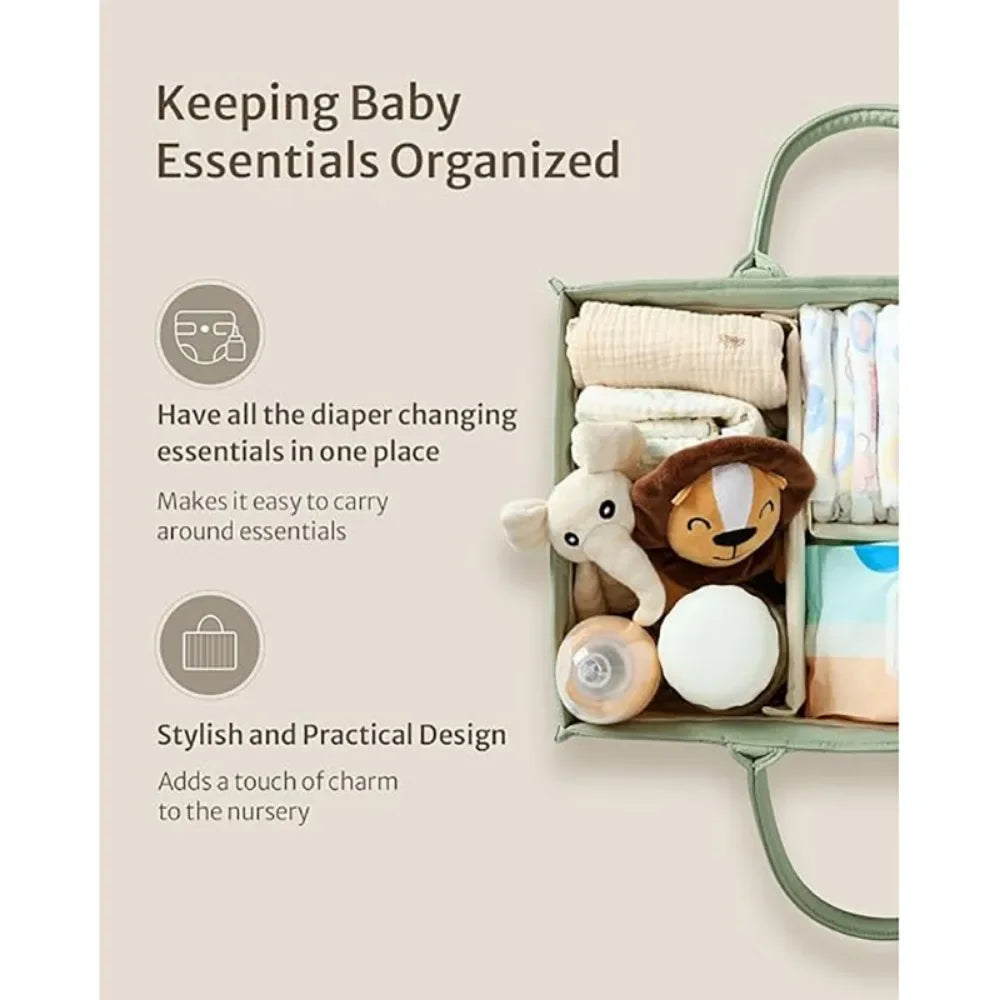 Baby Diaper Caddy Basket Baby Diaper Caddy Organizer Storage Basket for Newborn Baby Shower List and Baby Must Haves Essentials