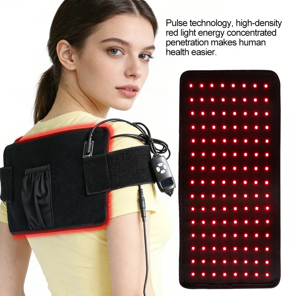 120 LEDs Red＆Infrared Waist Belt 850nm 660nm Back Waist Shoulder Joint Muscle Heat Pad Body Care Pulsed Light Belt