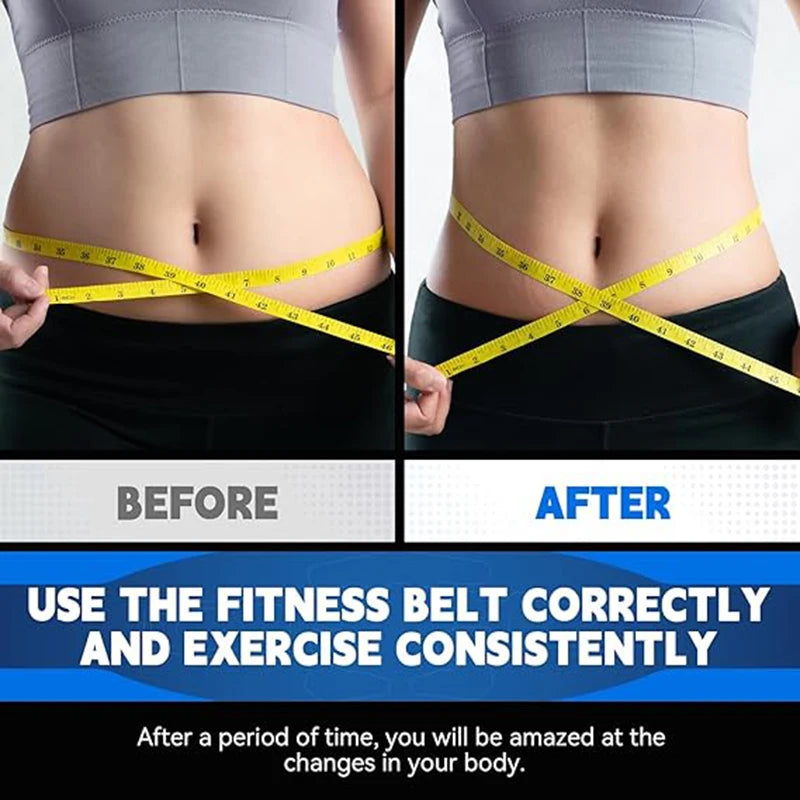 60CM Wireless EMS Muscle Stimulator Abdominal Trainer Belts Waist Trimmer Electric Body Massager Weight Loss For Men Women