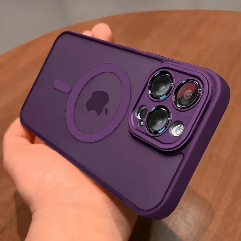 Magnetic Luxury Matte Translucent Armor Shockproof Case For iPhone 13 12 11 15 Pro Max 14 Plus For Magsafe Wireless Charge Cover