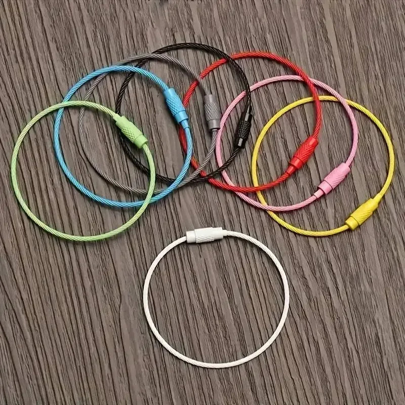 Colorful Stainless Steel Wire Luggage Tag Clip Durable And Easy To Install Perfect For Travel And Everyday Use  5-10pcs