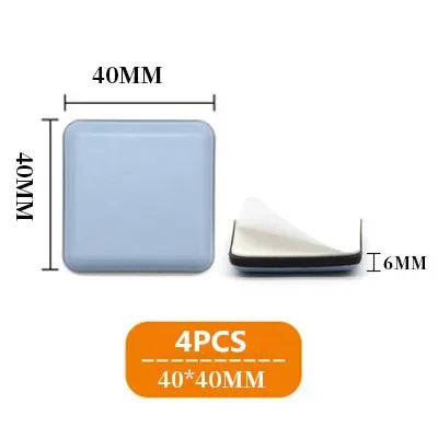 4pcs/set Furniture Leg Slider Pads Anti Scratch Easy Move Heavy Furniture Thickened Moving Pad Anti-abrasion Floor Protector Mat