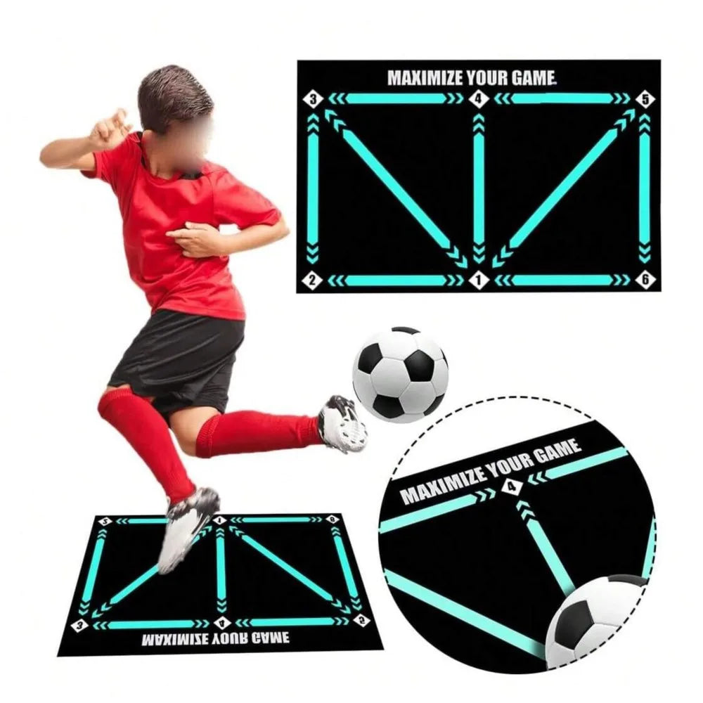 1Pc Soccer Ball Control Training Mat | Stable and Silent Rubber Base | Digital Guidance Design,Improve Ball Sense,Daily Training