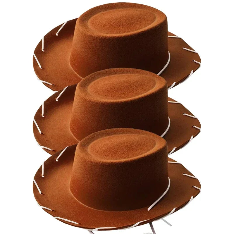 Cowboy Western Hats and Bandanas for Kids Costume Hat Accessories for Toddler Child Theme Birthday Party Halloween Costume Dress