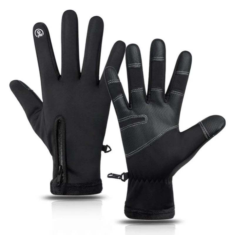 Outdoor Winter Gloves For Men Waterproof Thermal Fleece Lined Resistant Touch Screen Non-slip Motorbike Riding Mountaineering