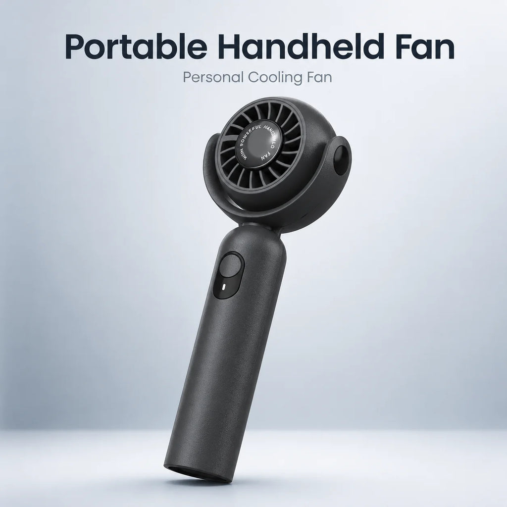 Portable Handheld Fan, Foldable Turbo Mini Fan with Strong Wind, Ultra Quiet Personal Cooling for Travel Office Outdoor, Cherry Blossom Pink