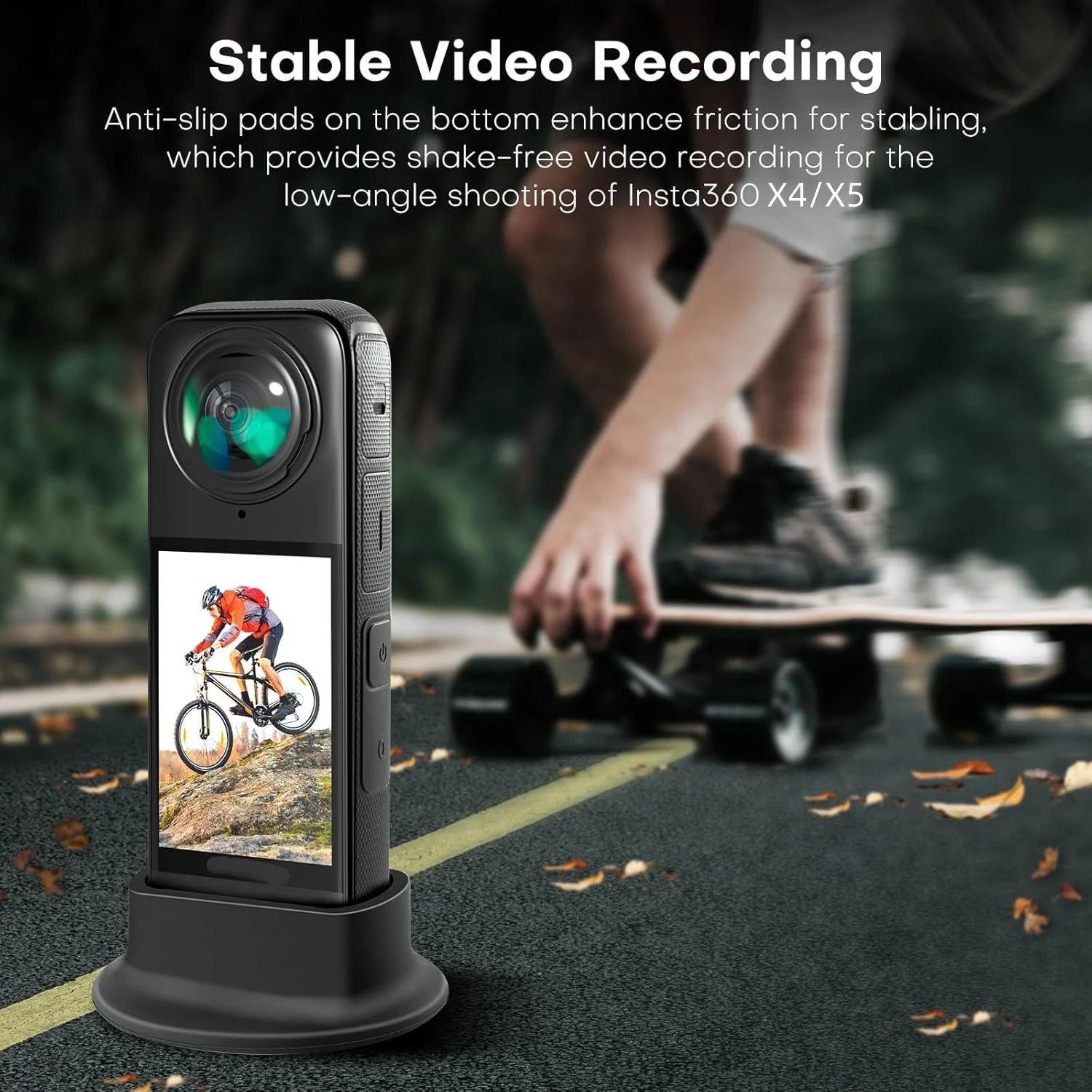 For Insta360 X5 X4 Silicone Base Mount Holder Stable Standing Action Camera Accessories