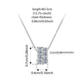 BAMOER Moissanite Ring Hoop Necklace Full Enternity Pendant D Color Lab Diamond for Women 925 Sterling Silver Wedding Jewelry