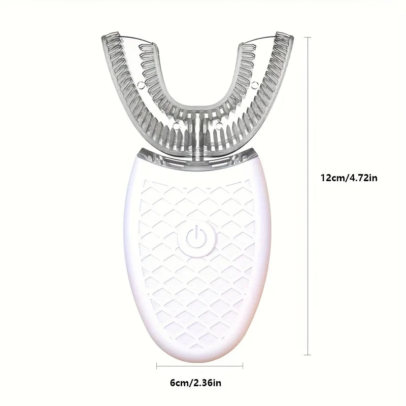 Portable U-shaped electronic silicone toothbrush