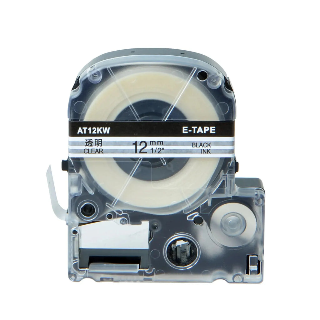 1PK 9/12/18/24mm Label Tape SS12KW SS18KW 24KW Labeling Ribbon Compatible for Epson LW-400 LW-300 LW-700 LC-4WBN9 Label Printer