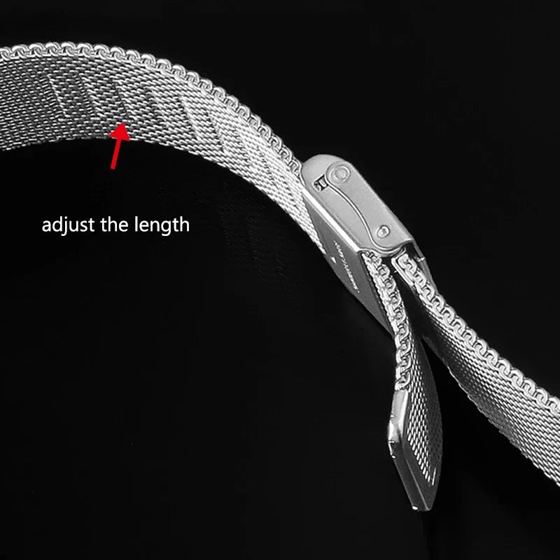 0.6MM Mesh Watch Strap for Seiko for DW Watch Steel Milanese Strap 12 13 14 15 16 17 18 19 20 21 22 24mm Men Women Watch Band
