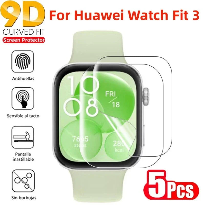 5PCS Screen Protector For Huawei Watch Fit 3 Fit 4 Pro Anti Scratch Clear TPU Hydrogel Film for Huawei Fit4 Watch Accessories