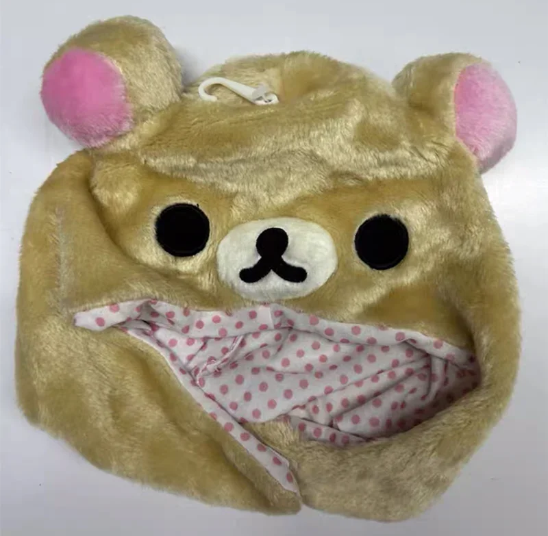 Rilakkuma Korilakkuma Bear Plush Ushanka Hat Kawaii Cute Winter Hat For Women Girls Boys Kids Cartoon Anime Cap Gorras