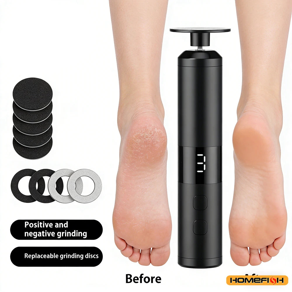 Electric Callus Remover with 3 Speeds & LCD Display, Fast Charging for Home Foot & Hand Care