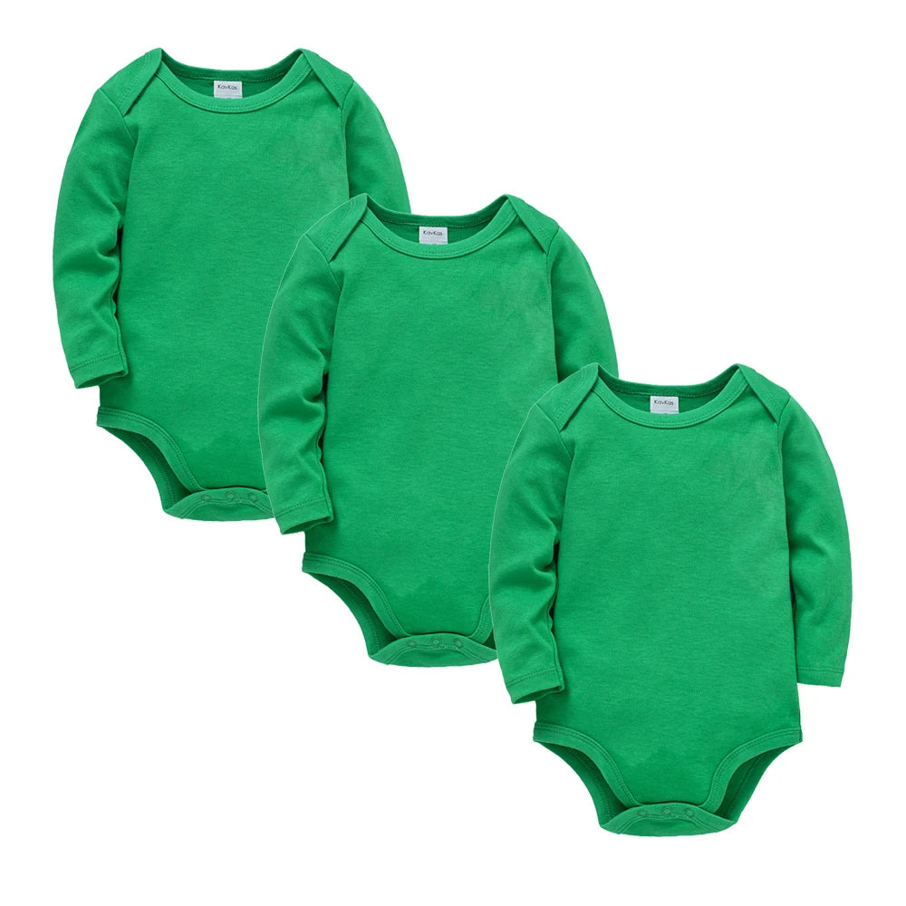 Solid White Baby Clothes Long Sleeve Cotton Baby Girls Boys Bodysuit Newborn body bebe 0-24 months Infant Jumpsuit
