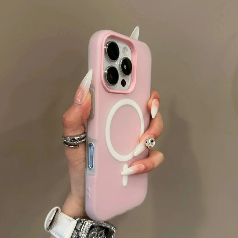 Luxury Candy Wireless Charge Matte Phone Case For iPhone 11 12 13 14 15 16 17 18 Pro Max Plus Air Magnetic Bumper Cover