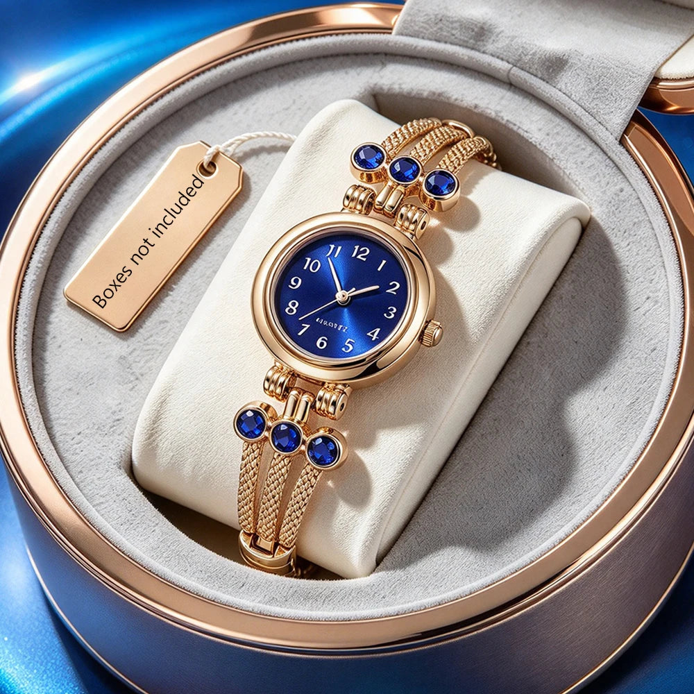 5-Piece Set, stylish and elegant luxury women's watch and bracelet set. Mother's Day and other festivals. (Box not included)