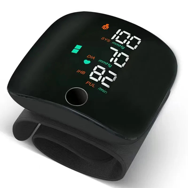 Rechargeable Digital Wrist Blood Pressure Monitor Sphygmomanometer Tonometer Tensiometer Blood Pressure Heart Rate Monitor