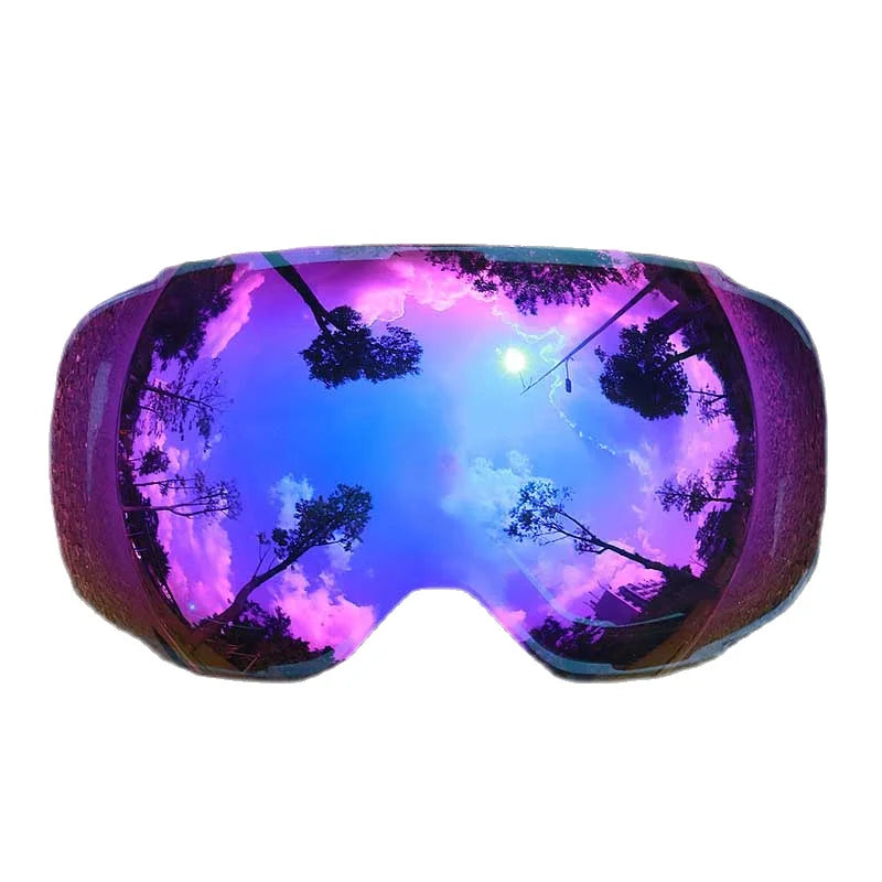 COPOZZ Magnetic Lenses for Ski Goggles GOG-2181 Lens Anti-fog UV400 Spherical Snow Ski Glasses Snowboard Goggles(Lens Only)