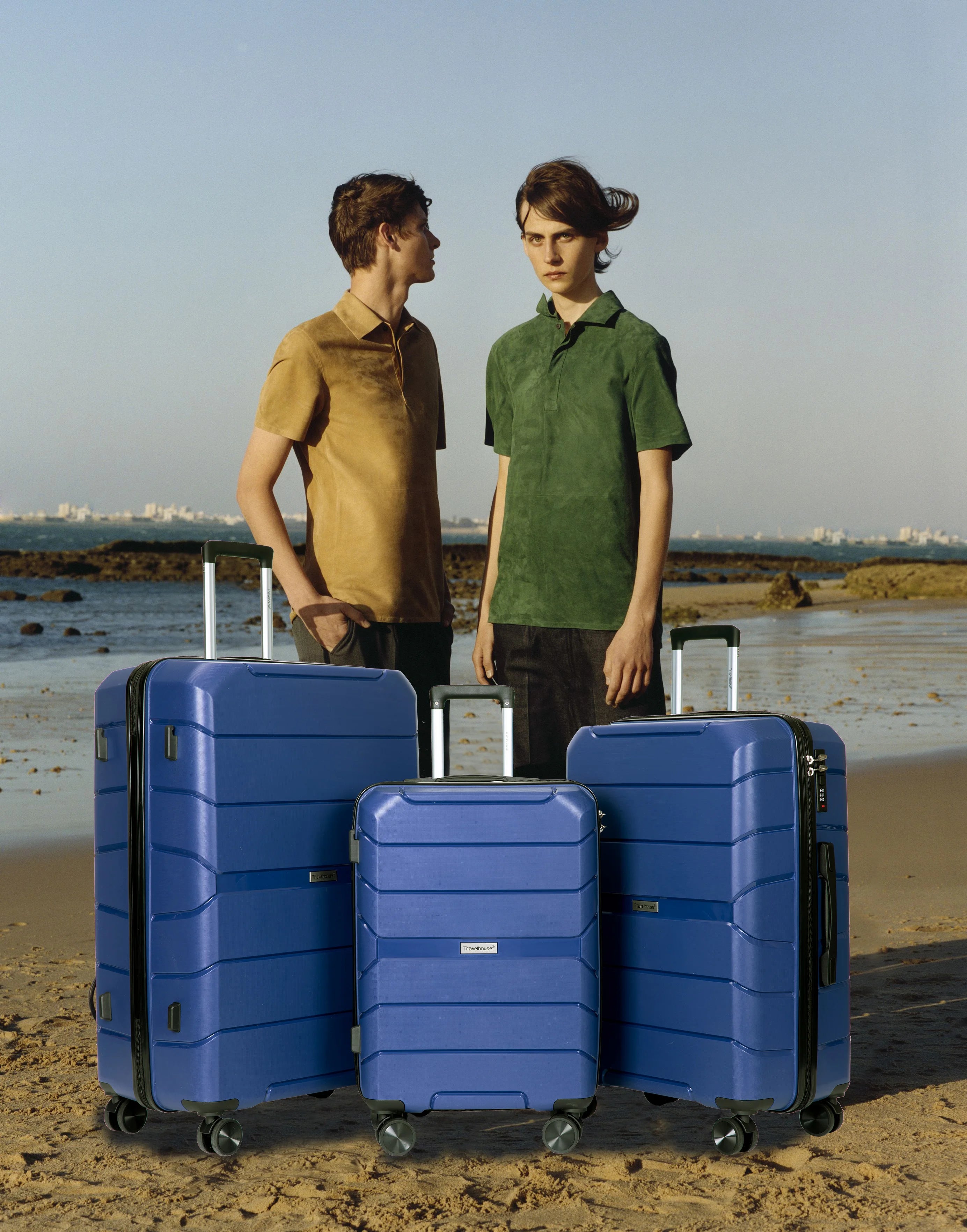Travelhouse Hardshell Suitcase Spinner Wheels PP Luggage Sets Lightweight Suitcase With TSA Lock, 3-Piece Set (20/24/28)