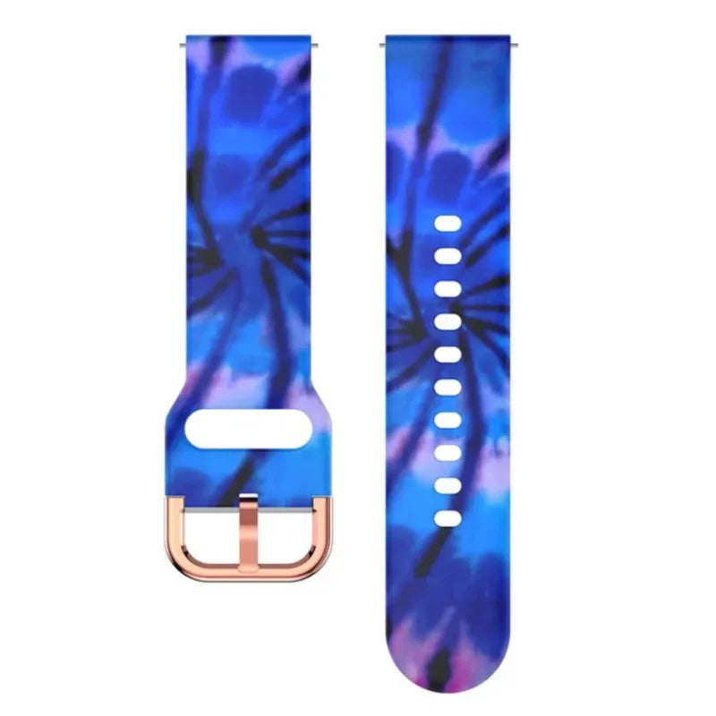 Printed Silicone band For Samsung galaxy watch 6 Classic-5-pro-4 sport bracelet 20mm 22mm strap for Amazfit GTS/GTR/4/3/2e Mini