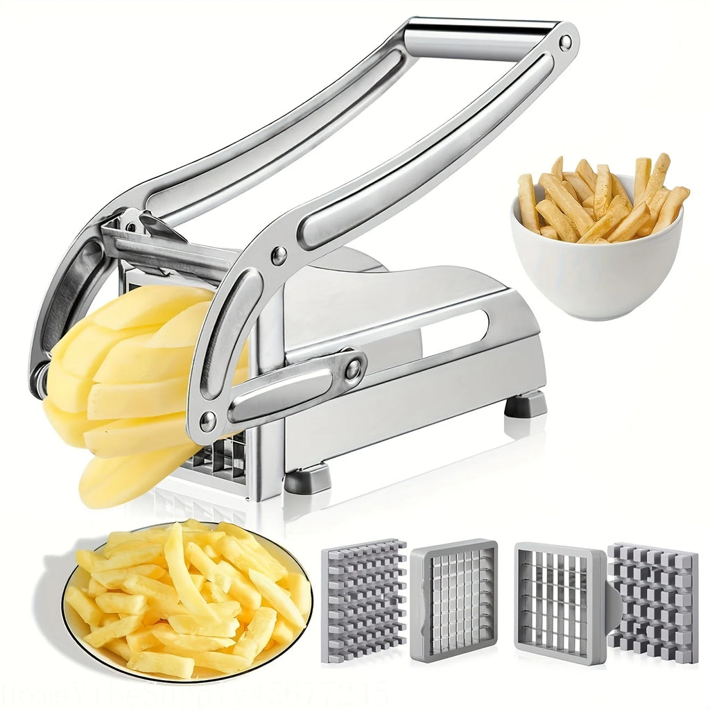 Stainless Steel Vegetable Cutter French Fry Cutter, Potato Slicer, Onion Chopper, Food Chopper, Fruit Cutter, French Fry Chopper, Vegetable Chopper, Chop Potatoes Carrots Cucumbers, Kitchen Supplies Kitchen Gadgets Kitchen Ad