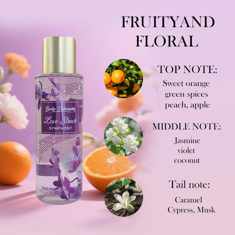 Women's Body & Hair Mist 8.4oz - 6 Fruity & Floral Scents, Spring/Summer Pheromone Fresh Fragrance Spray Perfume