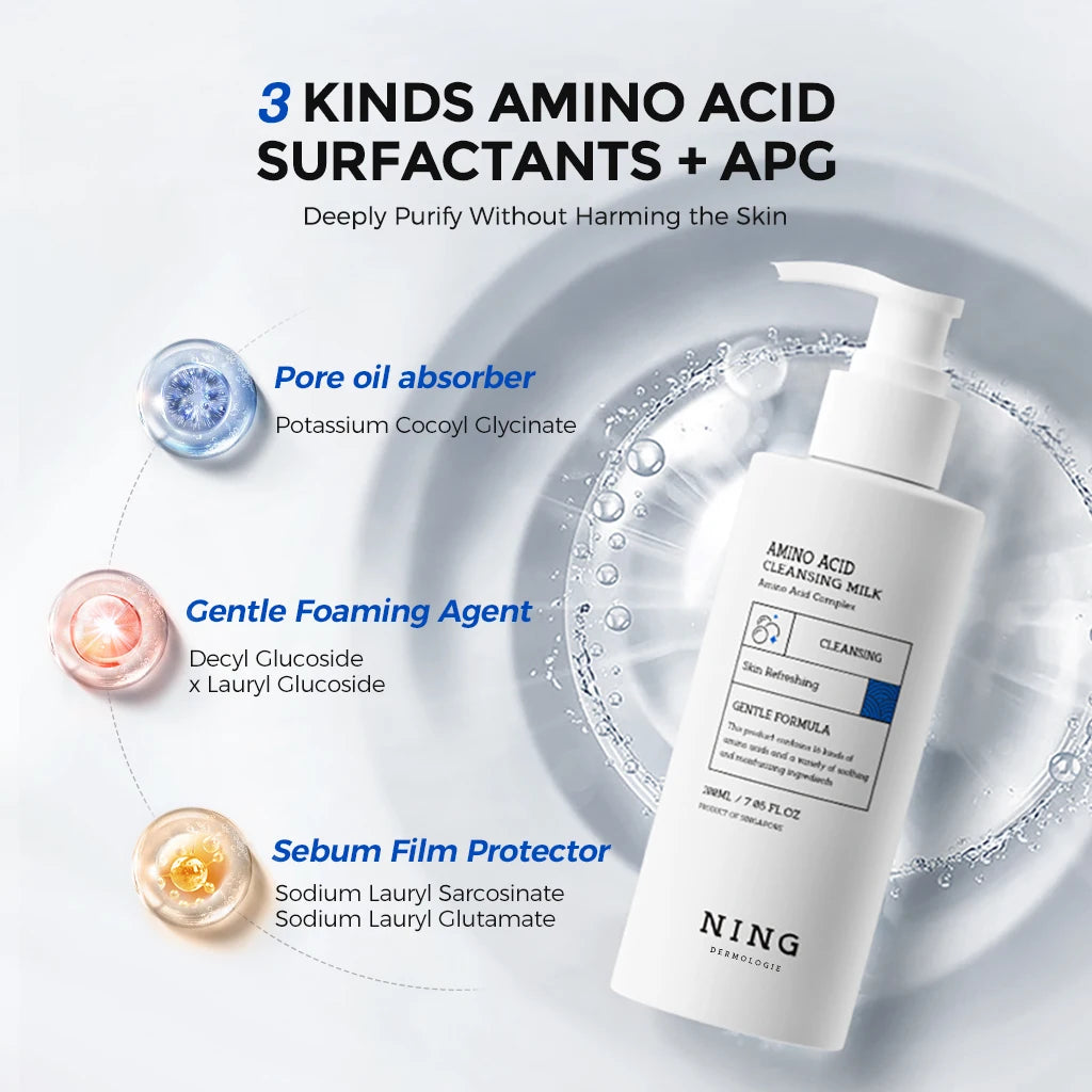 Amino Acid Korean Cleansing Milk Refreshing And Clean, Oil Control And Moisturizing, Gentle And Non-Irritating To The Skin