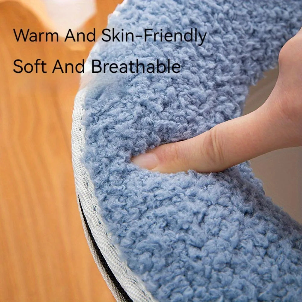 Winter Thickened Toilet Seat Cushion Set Double with Zipper Handle Machine Washable Universal Home Toilet Set Accessories